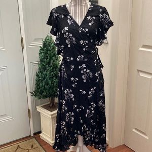 NWOT wrap floral print dress